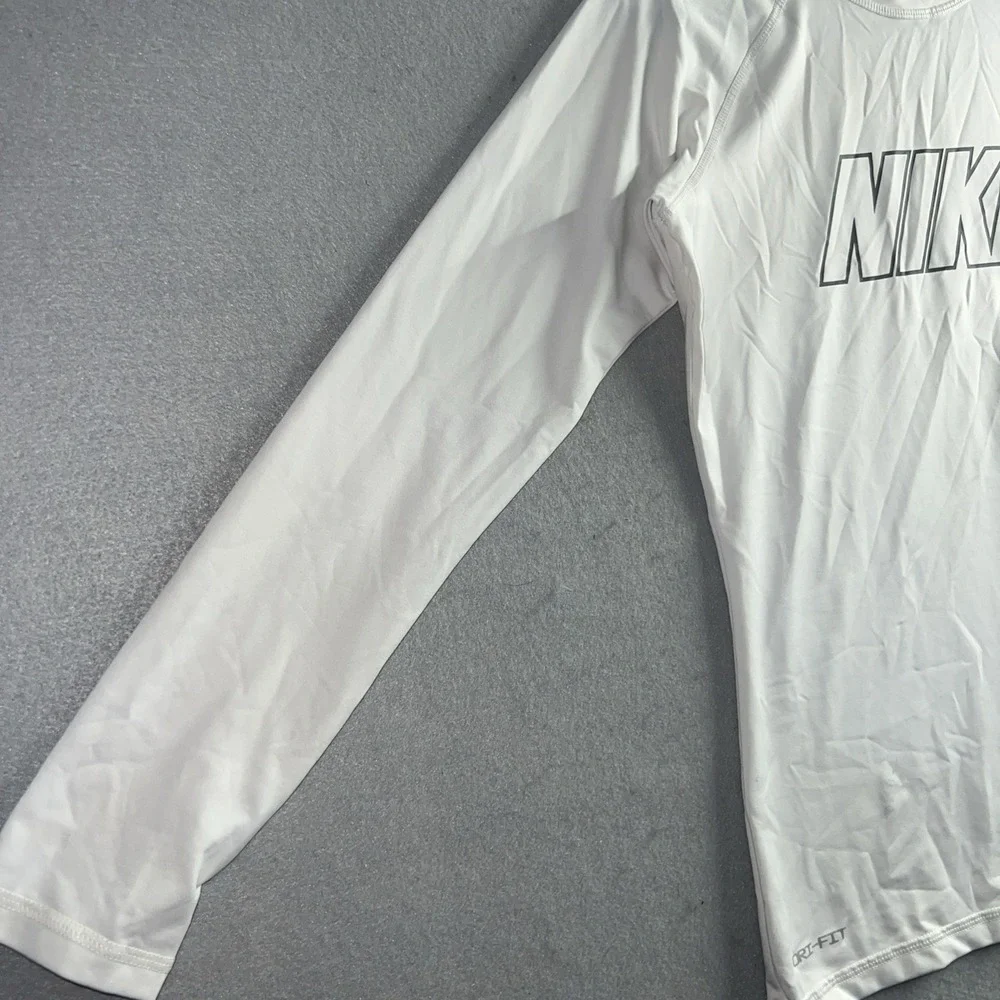 Nike Swim Shirt Rash‎ Guard Long Sleeve White Womens Small